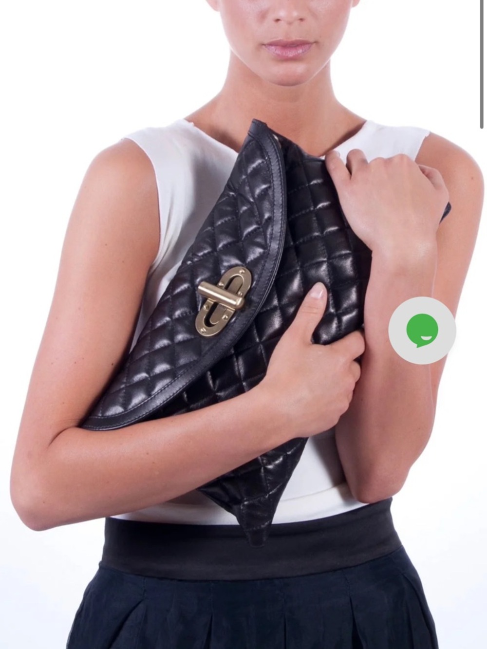 Carla Mancini Soft Quilted Brown Shoulder Bag